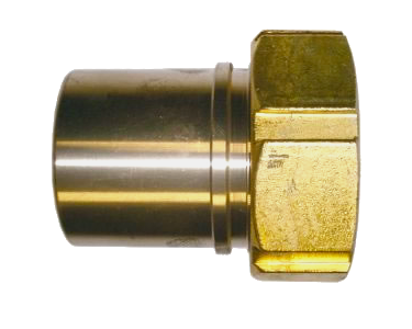 BRASS SMOOTH HOSE TAIL WITH COLLAR - FEMALE