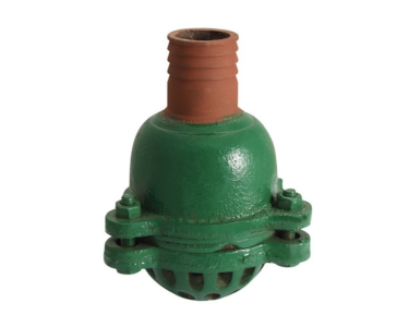 CAST IRON FOOT VALVE STRAINER WITH HOSE TAIL