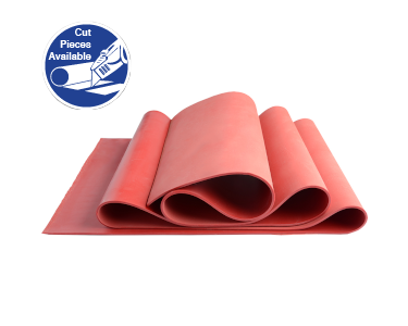 Red Super Abrasion Resistant Rubber Sheeting 38° Shore A