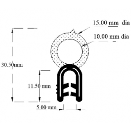 DX 70 EPDM/Steel Rib Top Seal