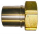 BRASS SMOOTH HOSE TAIL WITH COLLAR - FEMALE